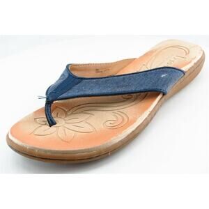 Born concept Flip‎ Flop Blue Fabric Women Sandal Shoes Sz 9 M